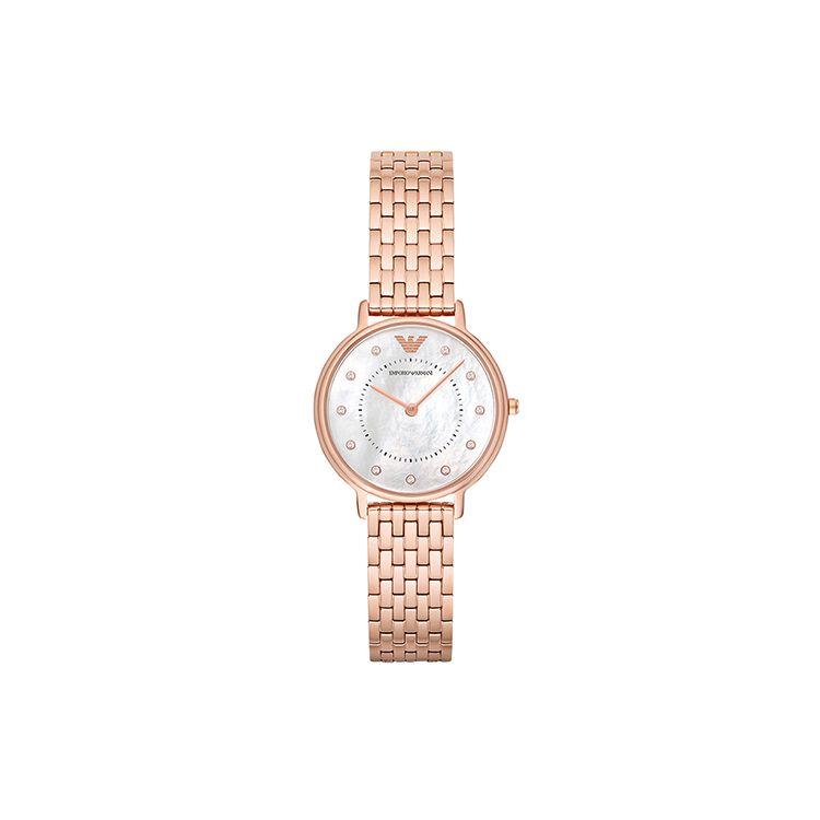 

Emporio Armani Quartz Watch Stainless Steel Band Mother Of Pearl Dial Casual Women watches AR11006 Regular Watch Box