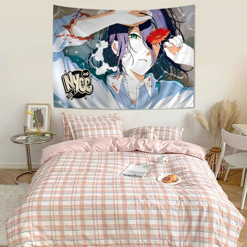 Chainsaw Man The Movie Reze Arc Colorful Tapestry Wall Hanging Cheap Hippie Wall Hanging Bohemian Wall Tapestries Mandala