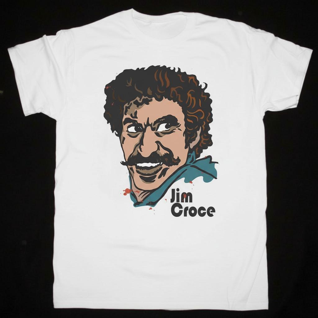 Jim Croce Cantante Uomo Bianco Unisex Maglietta in Cotone Taglia Completa S-5XL