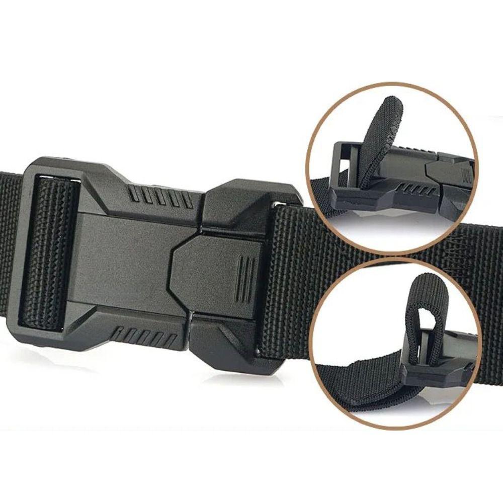 Zinc Zinc Alloy Buckle Canvas Belt Adjustable Waist Belts Durable Jeans Waistband Outdoor