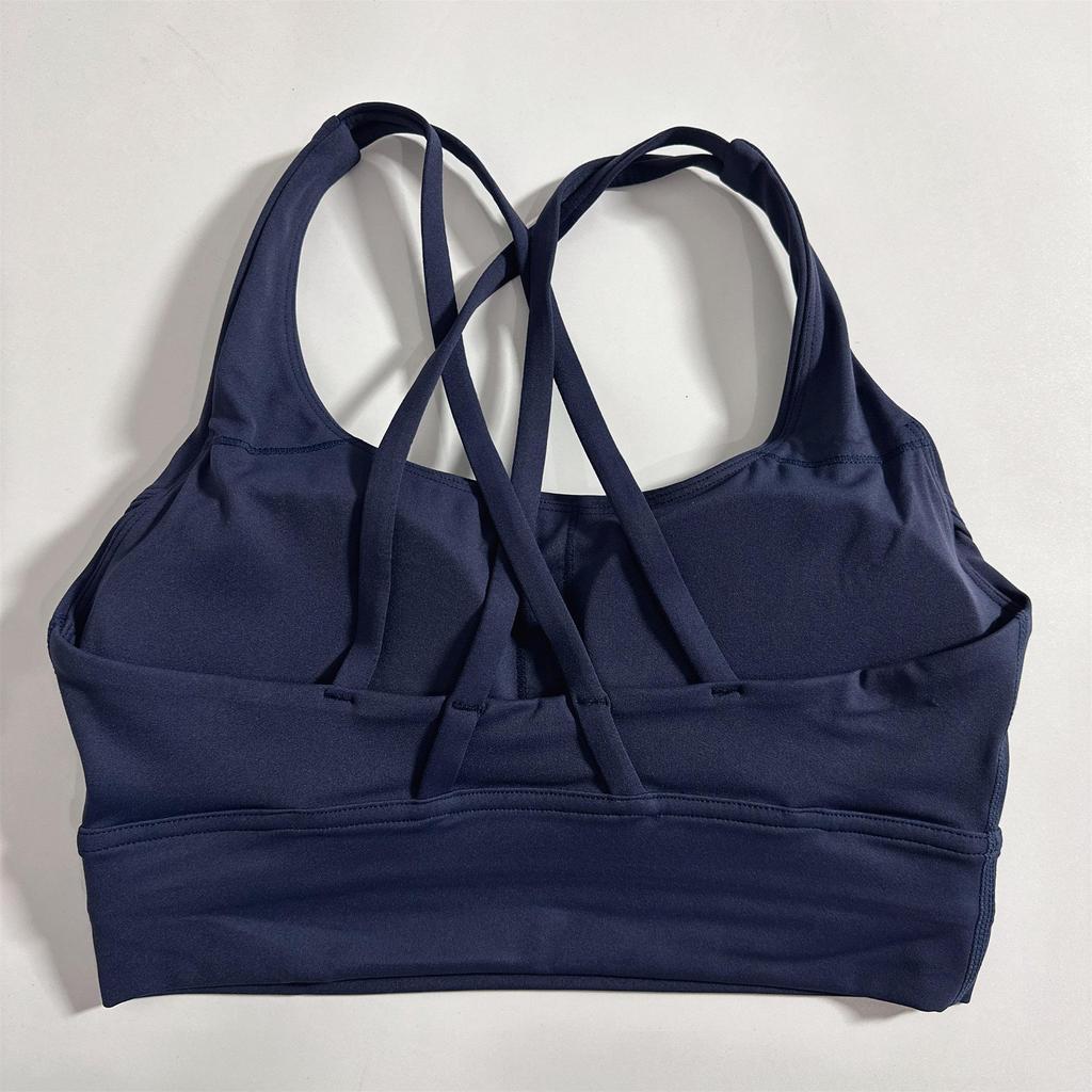 Women's Shockproof Multi-Strap Sports Bra with Chest Pad