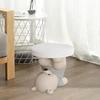 Bear Figurine Side Table, Minimalist End Table for Home Office