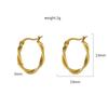 Stylish Geometric Twist Earrings, Simple Stainless Steel Earrings, Personalized Trendy Fashion Earrings