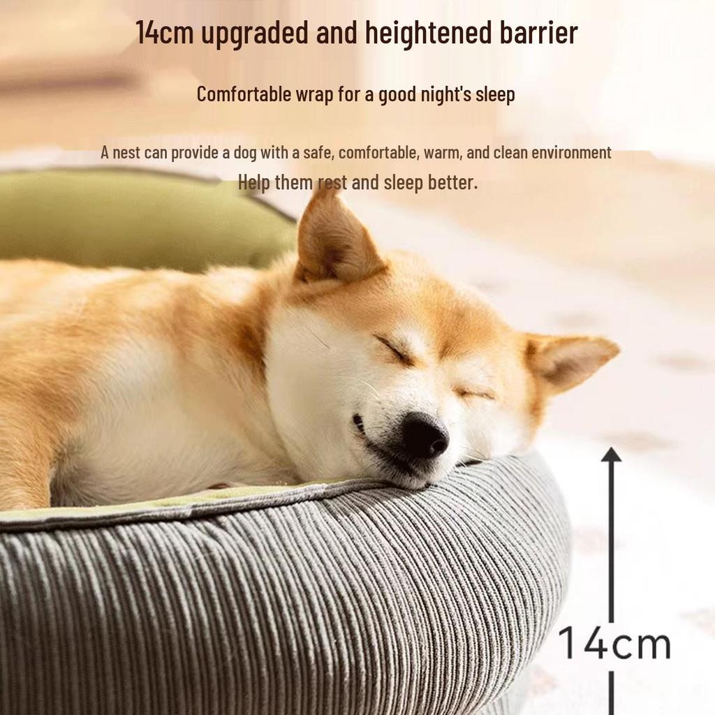 Four Seasons Pet Nest: Removable, Washable Dog & Cat Bed with Cushion, Ideal for Winter Warmth