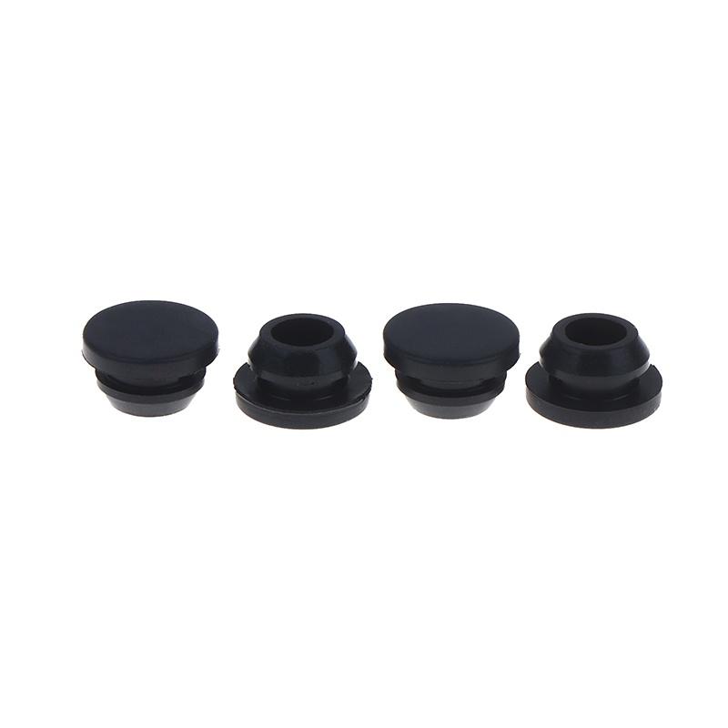 4Pcs Silicone Plug,Rubber Stopper Protective Softness Black 8Mm Buckle Hole Sealing Non-Slip Foot Mat