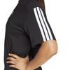 Adidas Essentials Three Stripes Short Sleeve T-Shirt, KVC57, Women's, Black/White (JC5960)