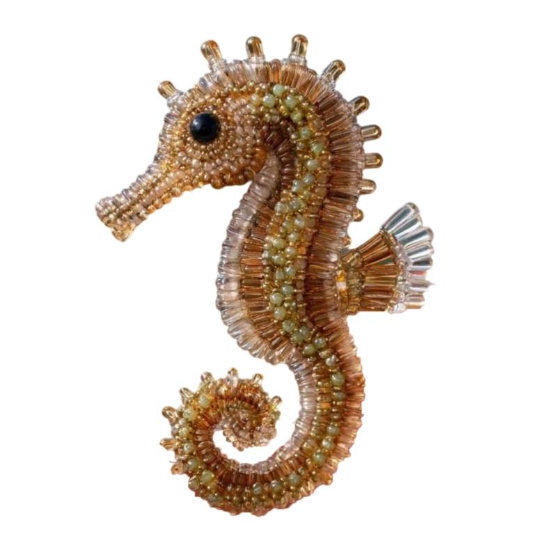 Ocean Creature Beads Embroidery Set Sea Animal Beading Project with Instruction for Beginner Adult Embroidery Sewing