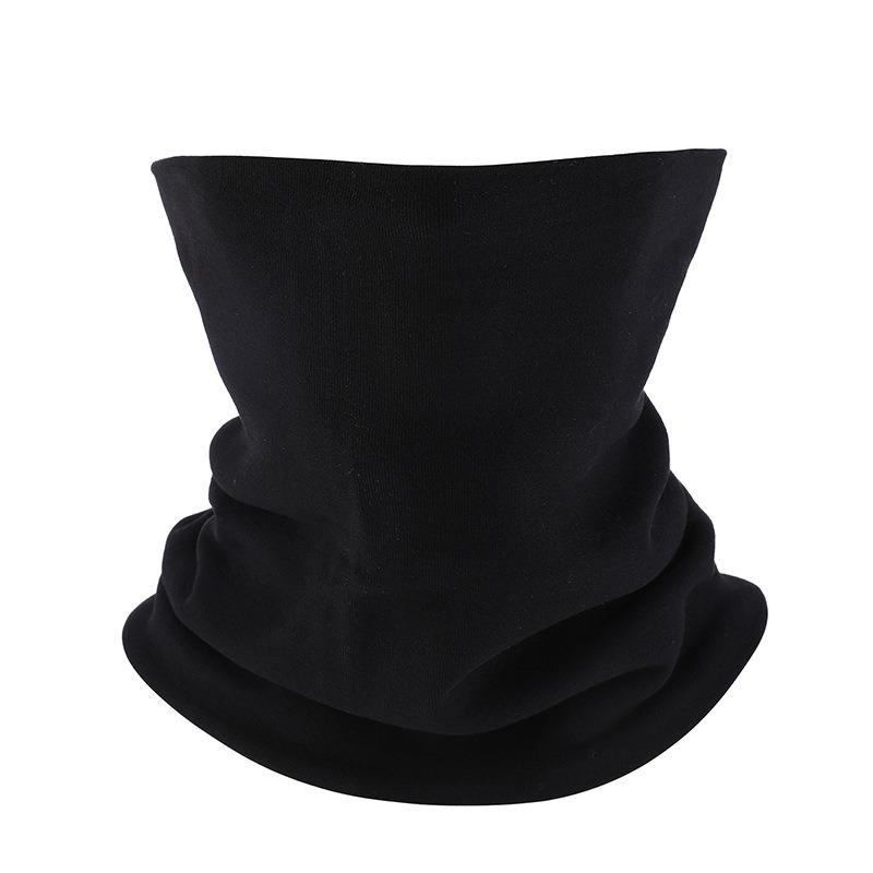 Winter Men's and Women's Pullover Neck Cover Autumn and Winter Thin Solid Color Fashion Cotton Neck Cover Scarf Neck Protection Pure Cotton Scarf