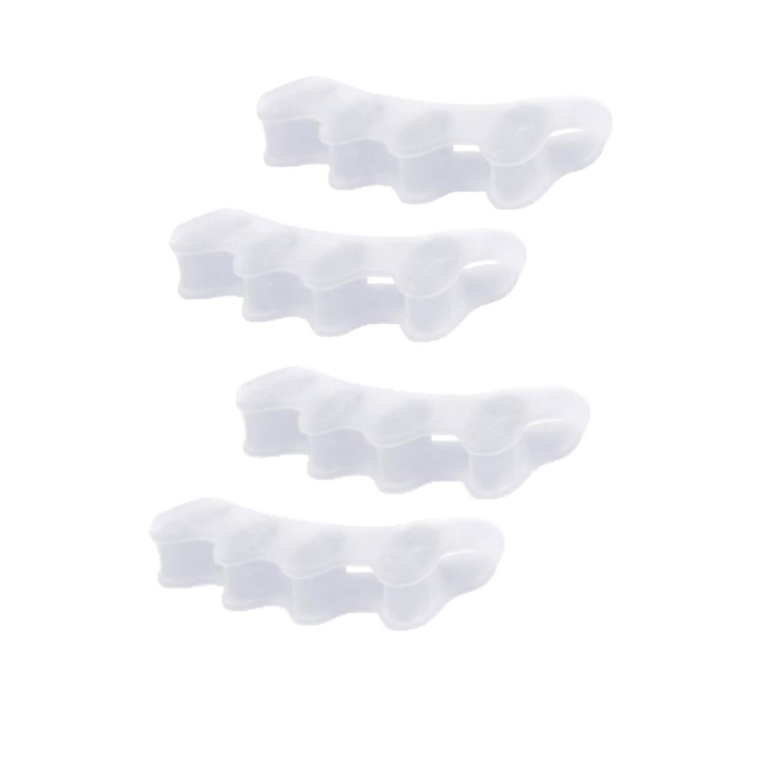 

2Pair Five Hole Toe Separator Hallux Valgus Orthosis Bunion Corrector Toe Straightener Overlapping Toe Separator Toe Protector