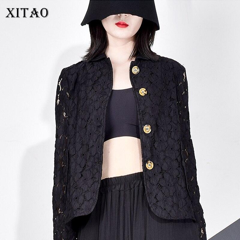 

XITAO куртки с полыми пуговицами женское модное пальто GCC3980 One Size белый