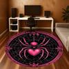 1pc Spider Web Heart Round Chair mat office Area Rug - Non-Slip, Floor Mat for Office, Bedroom, and Indoor Decor p127194