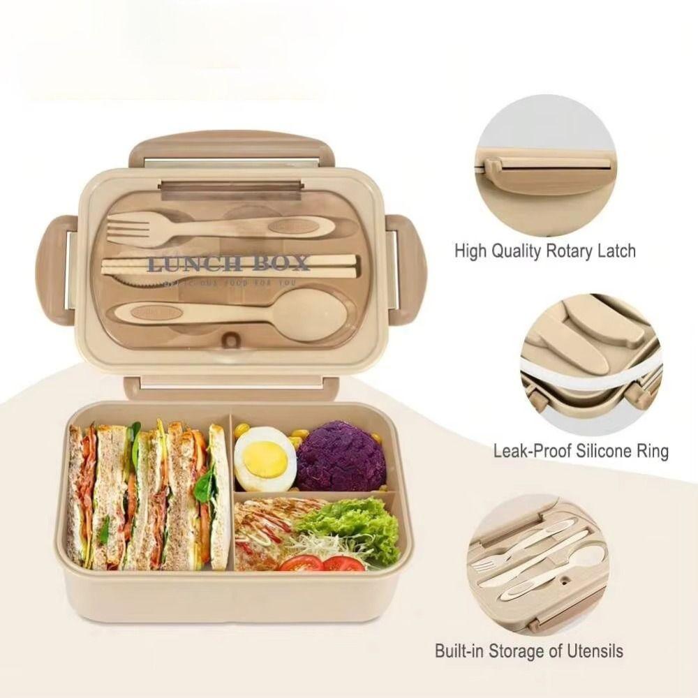 1200ML Bento Box Leakproof Lunch Containers Portable Food Storage Container  Students