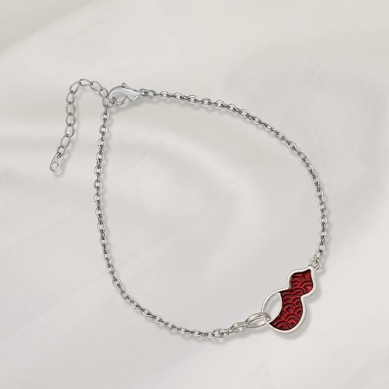 

Titanium Gorgeous Steel Gourd Necklace And Bracelet Set Ideal For Weddings Travel And Platinum Gourd Bracelet