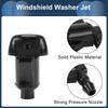 INFINAUTO Washer Nozzle Front Windshield Washer Nozzle 2 Gaskets 1.2m Hose Fits Jeep Chevy Pontiac Compatible Saturn Black