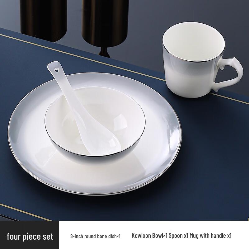 abay Ручная роспись Золотой ободок Посуда из костяного фарфора с надглазурной росписью