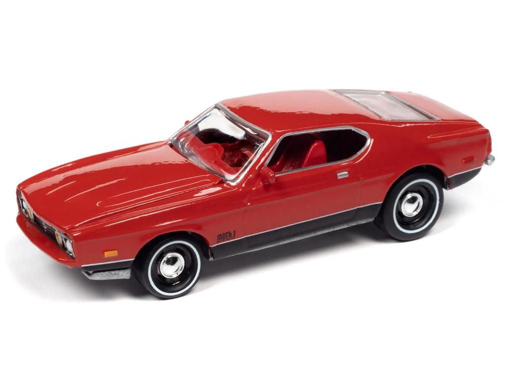 Johnny Lightning 1/64 Scale Bond Car Ford Mustang 1971 Red "007 Diamonds Are Forever" Mustang Diecast Model Car [Parallel Import]