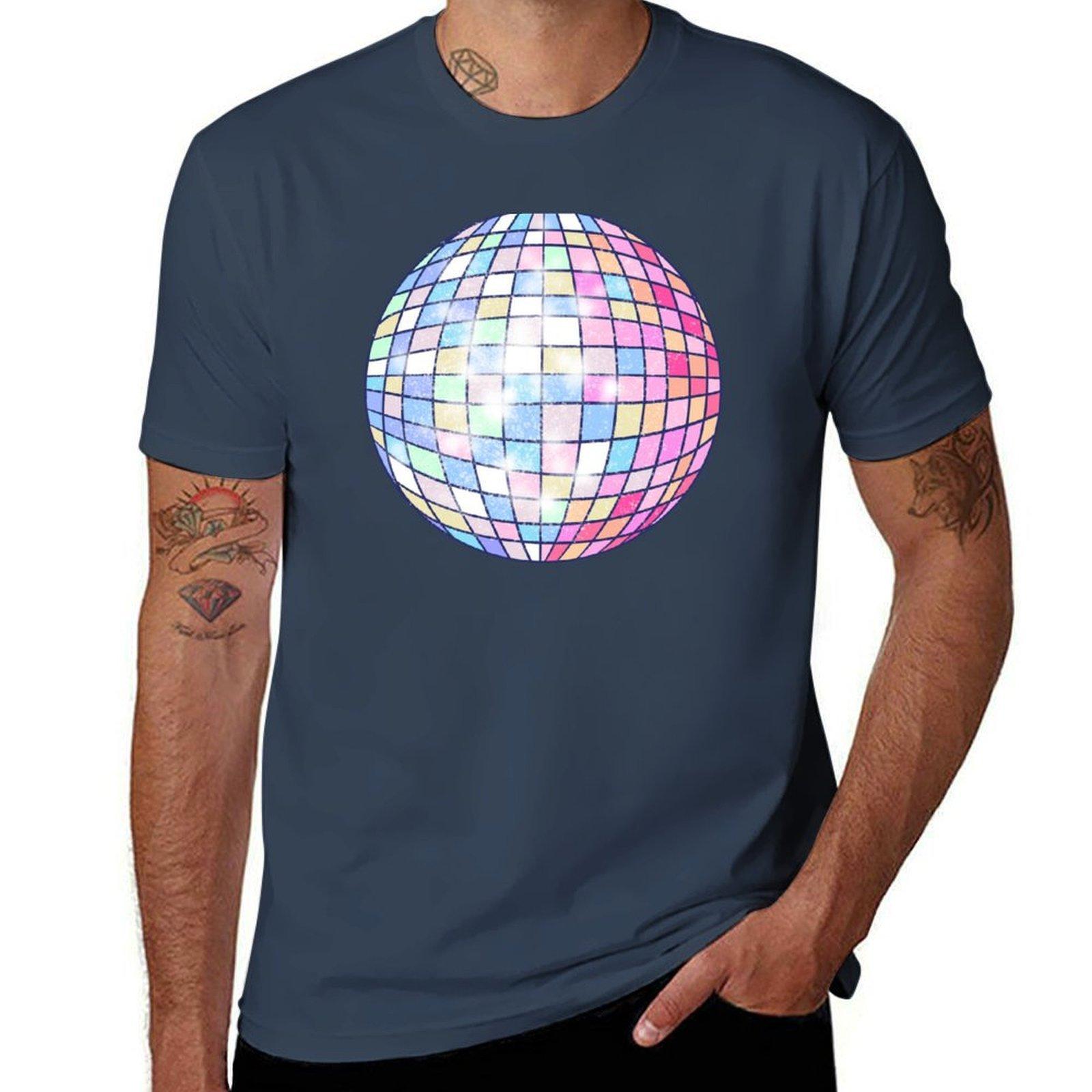 Colorful Disco Ball TShirt Large Size Breathable Tee S