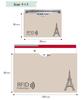 LOE Card Case RFID Magnetic Skimming Prevention Credit Number Card Passbook Size Pattern 3 Color [LOE] Card/My & (Eiffel Set)