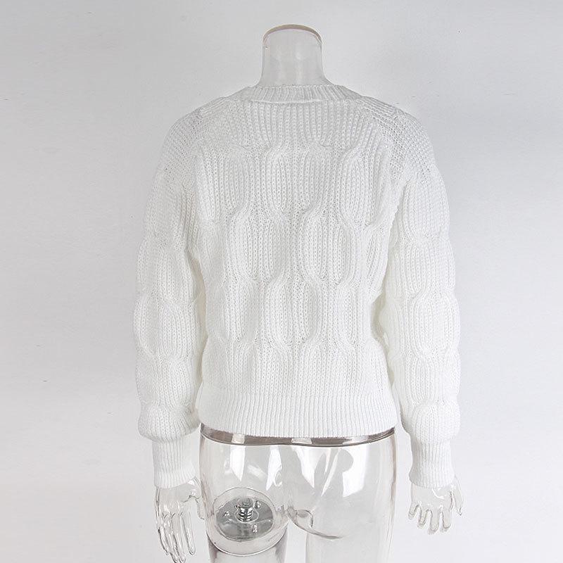 Women's Solid Color Bow Knit Cardigan - Autumn/Winter Sweater
