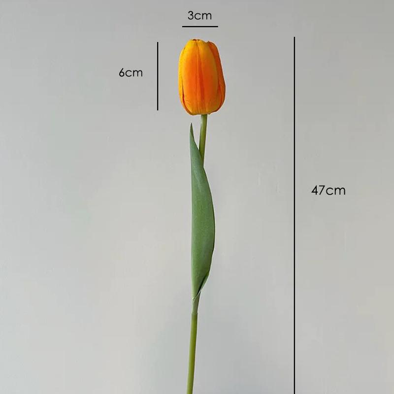 3pcs Realistic Artificial Tulips Flowers Real Touch Artificial Tulips Bouquet Spring Decoration Flowers DIY Wedding Bouquet