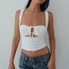 Black Brown Corset Top Sexy Cute Spaghetti Strap Crop Tops Fashion High Street Summer Women Top 90s Y2k Aesthetic Camisoles