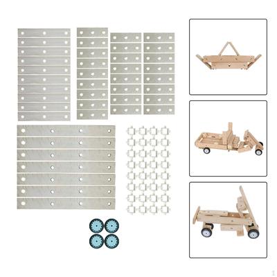 Wooden Building Blocks Set Wood Planks Basic Skills Stem Learning Educational Toys DIY