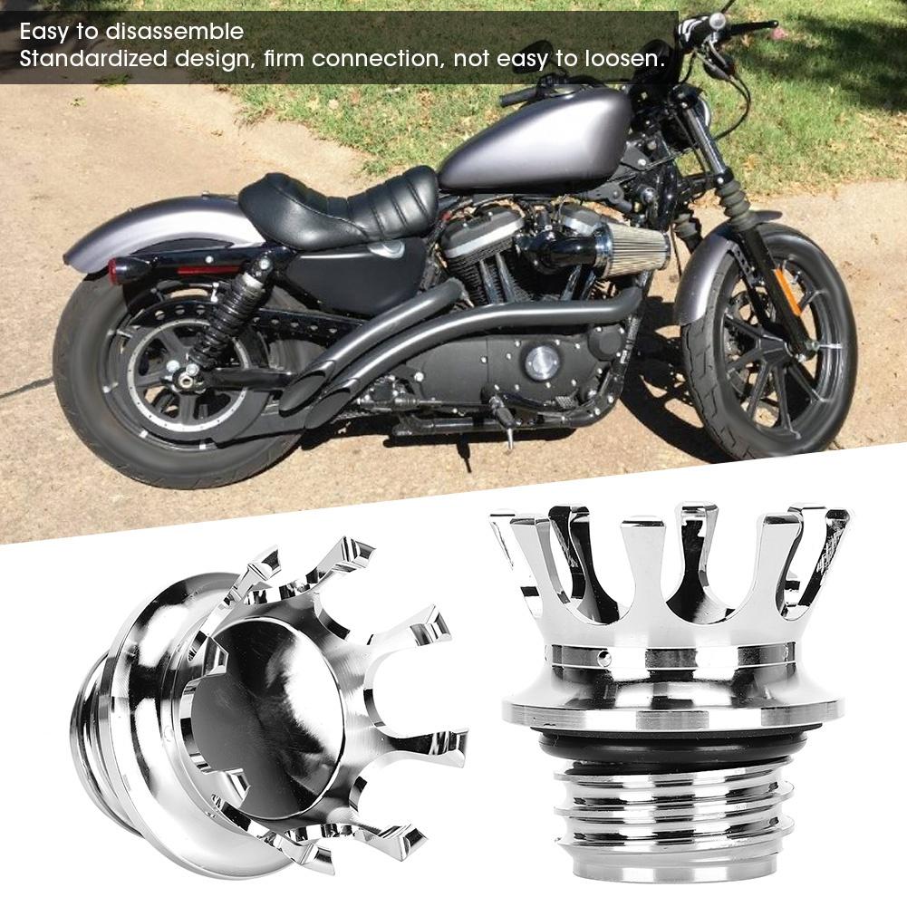 Tapa de Depósito de Combustible Tapa de Gasolina Tipo Corona Accesorio de Motocicleta Apto para Defender FXDPSilver