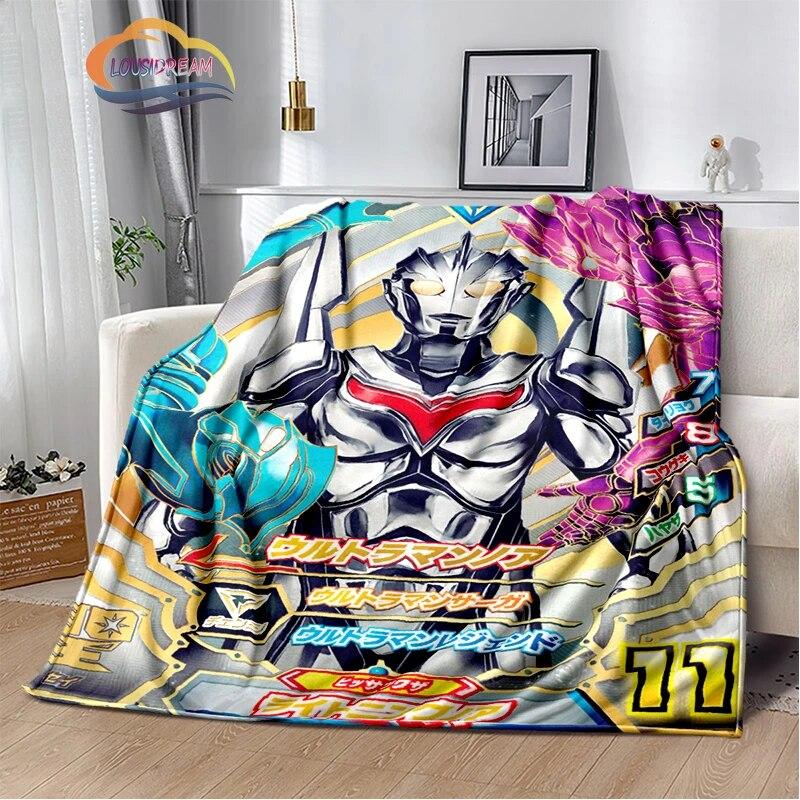 Ultra Heroes Zeta Hero's Path  Wool Blanket Jindian Animation Character Ultraman  Fashion  Portable Flannel Warm Camping