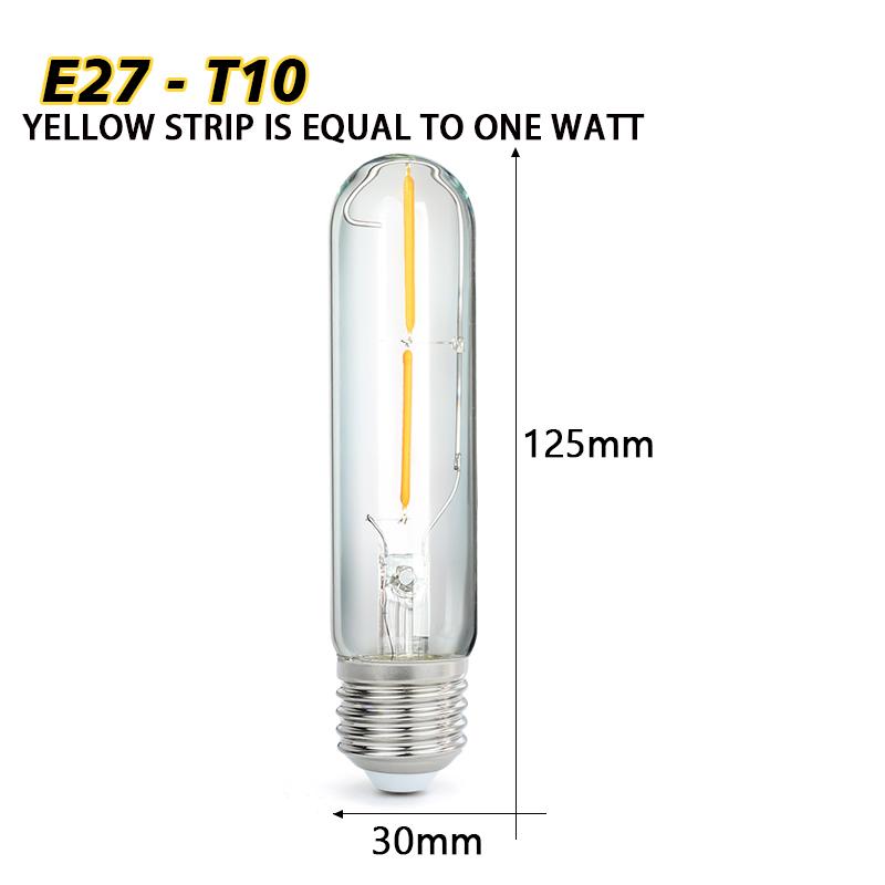 Λαμπτήρες Νήματος LED Λάμπα E27 220V 240V ST64 A60 T45 G45 T10 Φως Κεριού Γυάλινη Λάμπα Λάμπα LED Φωτισμός Υπνοδωματίου