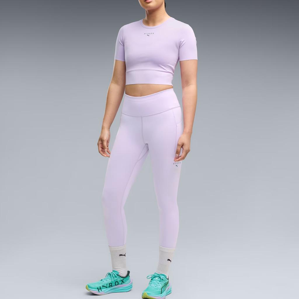 Puma Pwrmode Outdoor Sports Sweat-Wicking Quick-Dry Crew Neck Pullover Short Sleeve T-Shirt Women T-Shirt Purple 529328-46