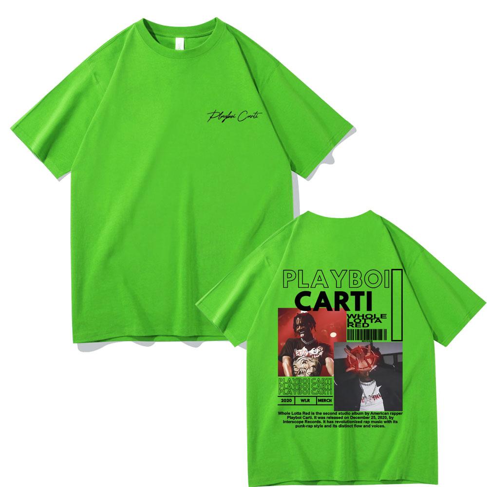 

Rapper Playboi Carti Whole Lotta Red 2020 Album Graphic Tshirt Men Hip Hop Vintage T-shirt Short Sleeve Street Oversized T Shirt 4XL