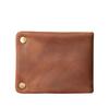 1147 Vintage Minimalist Crazy Horse Leather Wallet - Distressed Cowhide Zipper Design for Men & Women.