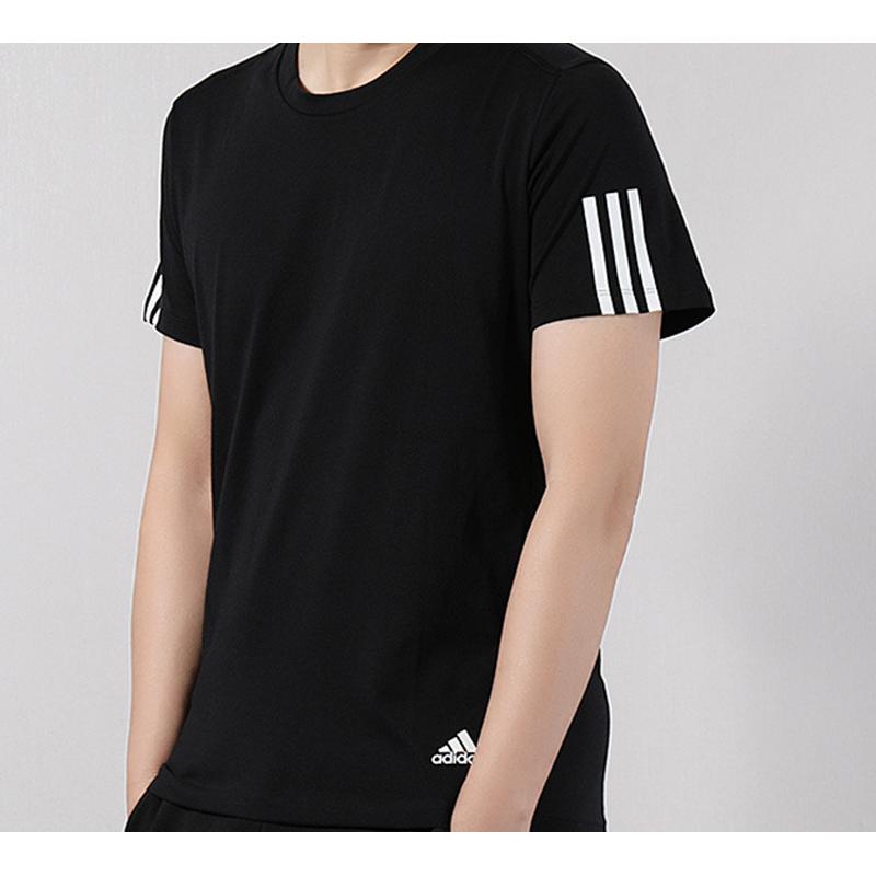 adidas T Shirts Men's Black Crew Neck Moderate Straight Fit DZ2487