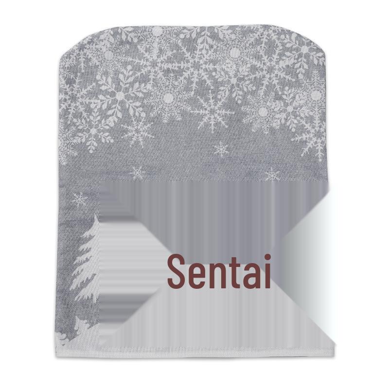 Weihnachts-Cartoon-Stuhlhussen im europäischen und amerikanischen Stil - Rot und Grau Tisch- und Stuhldekoration