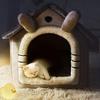 Cute Cusion Kennels PP Cotton Fluffy Dogs Room Half-Closed Puppy Sleeping Nest Foldable Home Puppy Pet Products