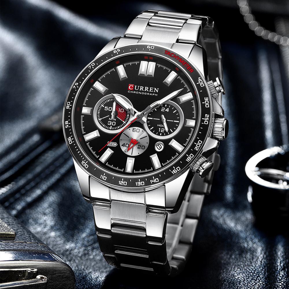 Luxury Business Multifunctional Mens Watches Quartz Chronograph Classic Fashion Luminous Wristwatches Reloj Hombre