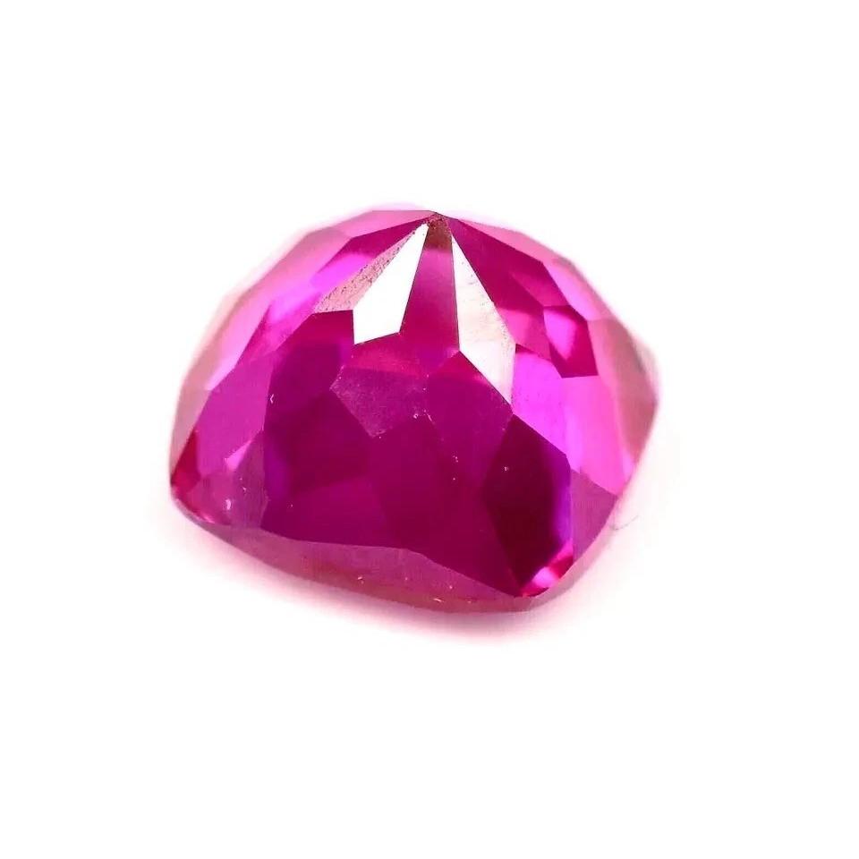 9.00 CT Flawless Mozambique Pink Ruby Cushion Loose Certified Gemstone