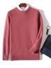 Men's Autumn/Winter Thick Cashmere Sweater – Round Neck, Solid Color, Loose-Fit, Casual Wool Knit