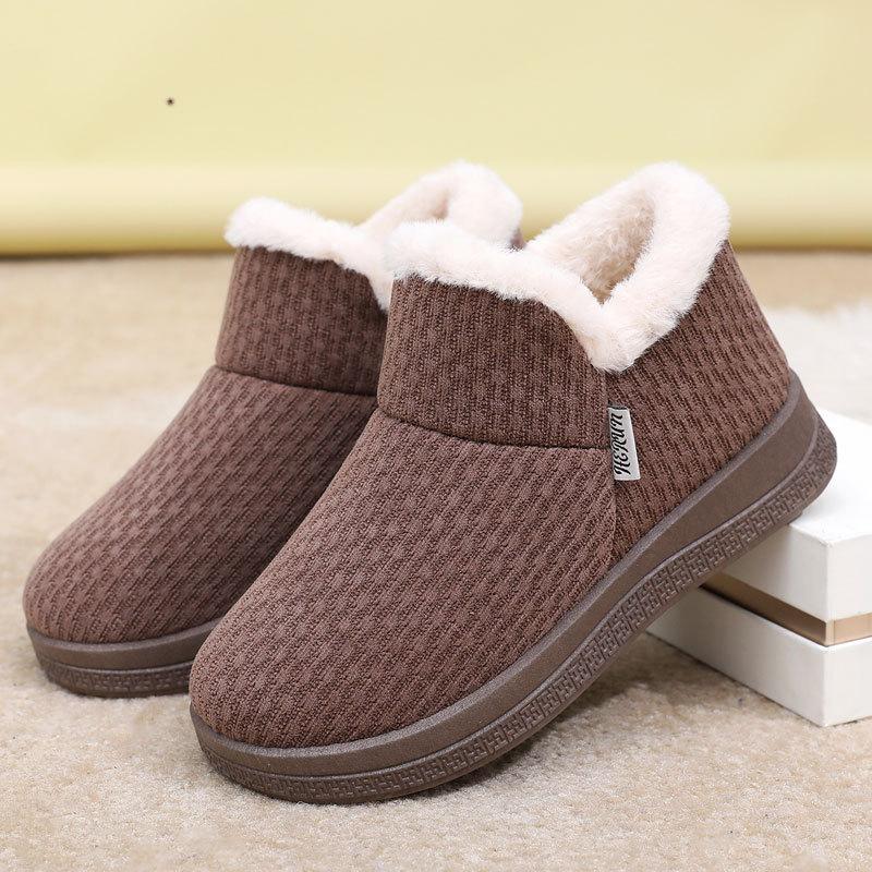 Alte Pekinger Baumwollschuhe Damen Winter Samt verdickt warm Mutter Schuhe rutschfeste weiche Sohle mittelalt Zuhause außen Baumwollstiefel