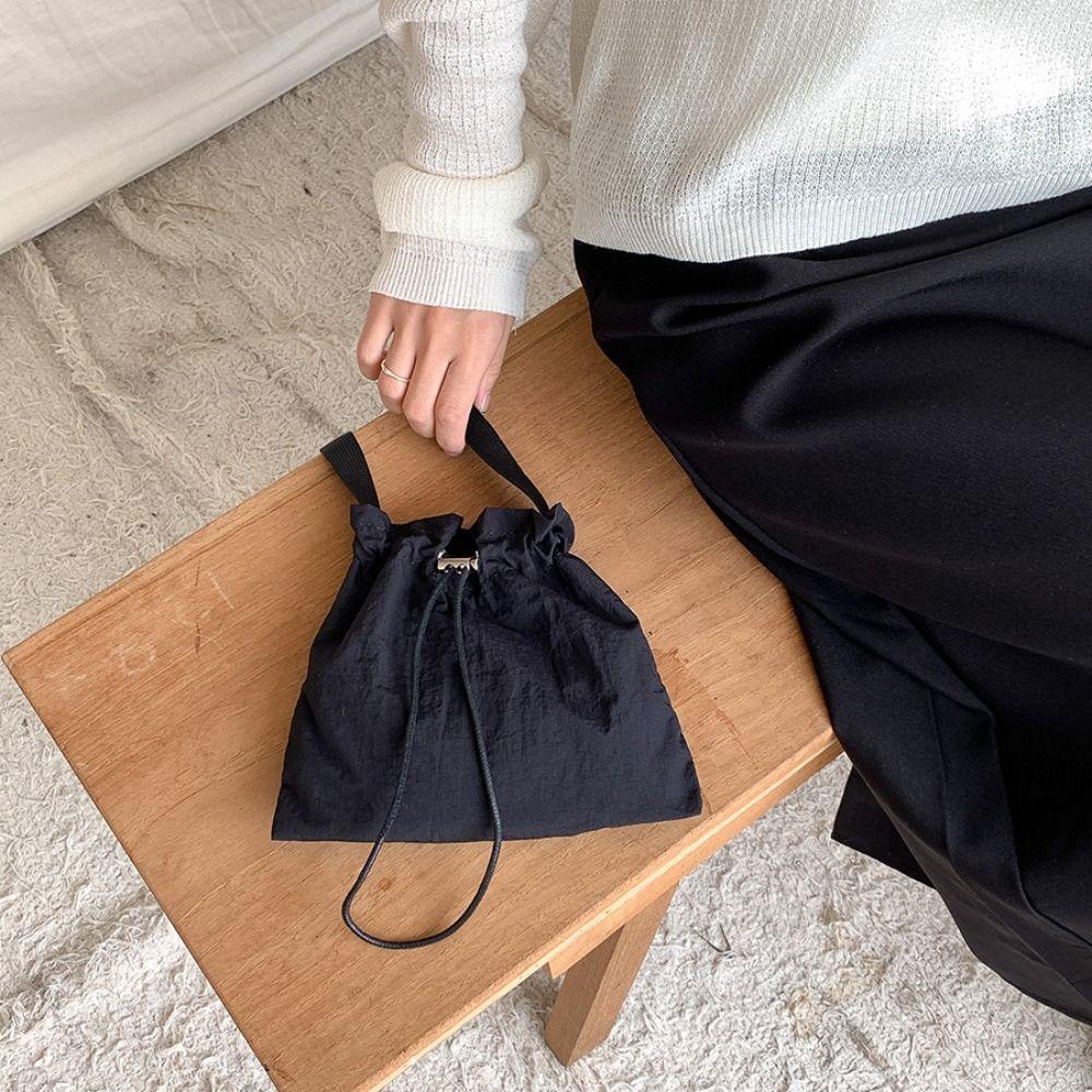 

Mobile Phone Storge Nylon Shoulder Bag Purse Mini Crossbody Bag Office Worker чорний