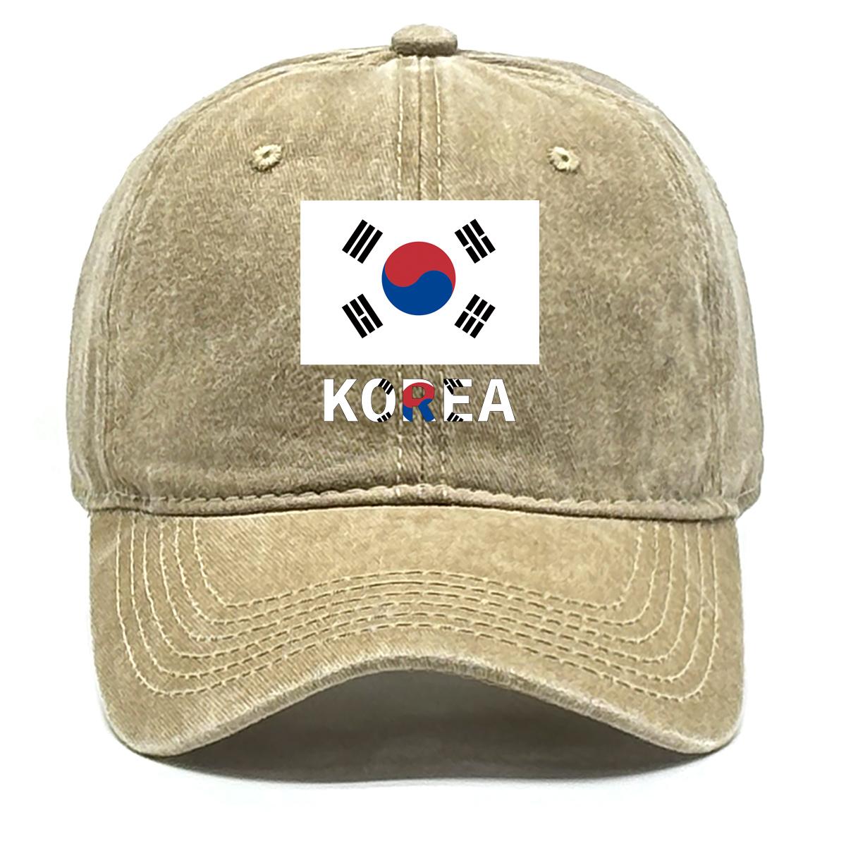 

Кепка-снэпбек с принтом флага Южной Кореи, патриотичная тракерская кепка, унисекс, винтажный хлопок, регулируемая бейсболка as the picture хаки