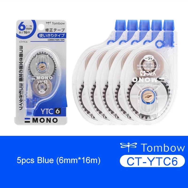 Tombow MONO Correction Tape CT-YTC6 CT-YTC5 5mm*16m 6mm*16mEasy To Use Applicator for Instant Corrections 16m Large Capacity