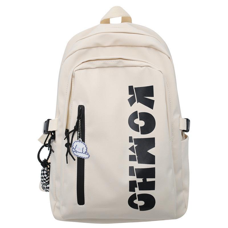 

Мужская дорожная сумка Hundred Подростковый школьный рюкзак Модная простая парная наплечная сумка Большой вместимости Модный тренд Персонализированный унисекс белый