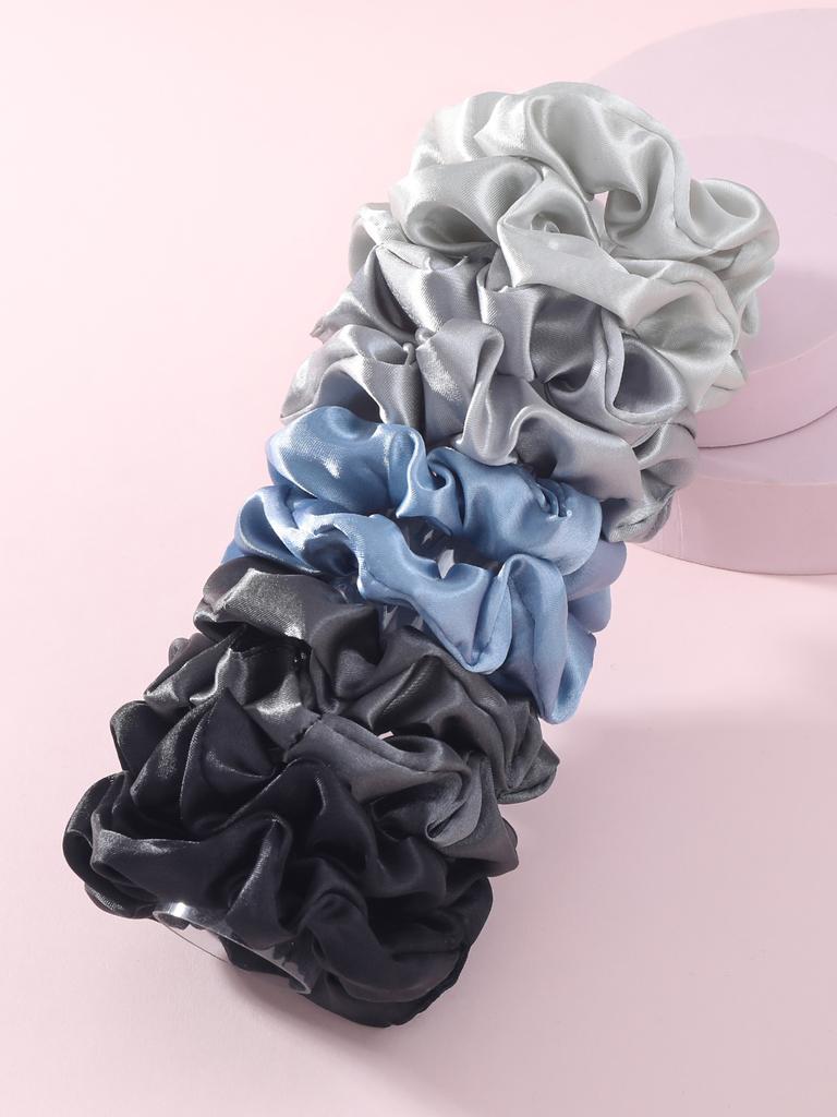 10 szt. Modne satynowe gumki do włosów dla kobiet dziewcząt elastyczne opaski do włosów do kucyka kolorowe nakrycie głowy akcesoria do włosów