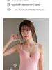 Women's Sexy Deep V Modal Camisole with Fixed Cups and Beautiful Back Design