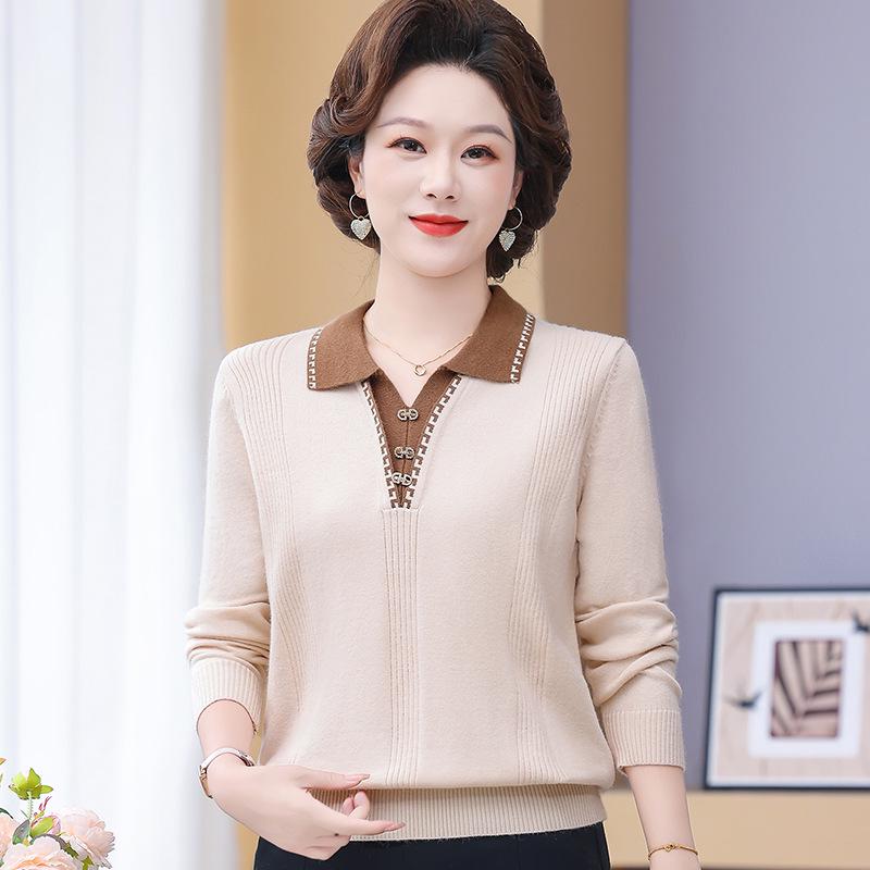 Mamas altersloser Pullover: Herbst/Winter-Mode für Frauen mittleren Alters - Einfache Strickbluse