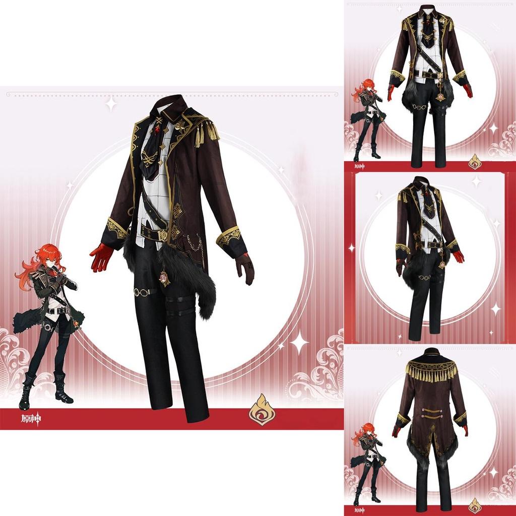 Bronzing Technology Genshin Impact Diluc Cosplay Costume For Men