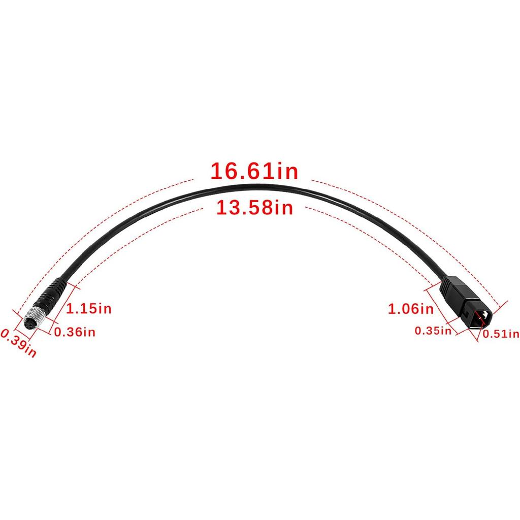 1852068 Durable 7-Pin Transducer Adapter Cable, Replacement Adapter Cable Compatible with Humminbird Fish Finder and Minn Kota Universal Sonar 2
