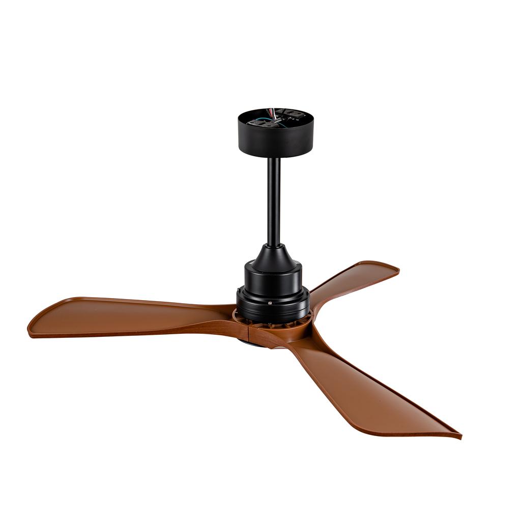 42-Inch Ceiling Fan with Light and Remote Control, Dimmable, Walnut Color, Quiet DC Motor, Indoor and Outdoor, for Patio, Bedroom, Office (no M