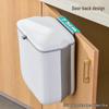 Folding Kitchen Trash Can - Cabinet Door Hanging & Wall-Mounted with Sliding Lid for Household Waste Storage and Hygiene